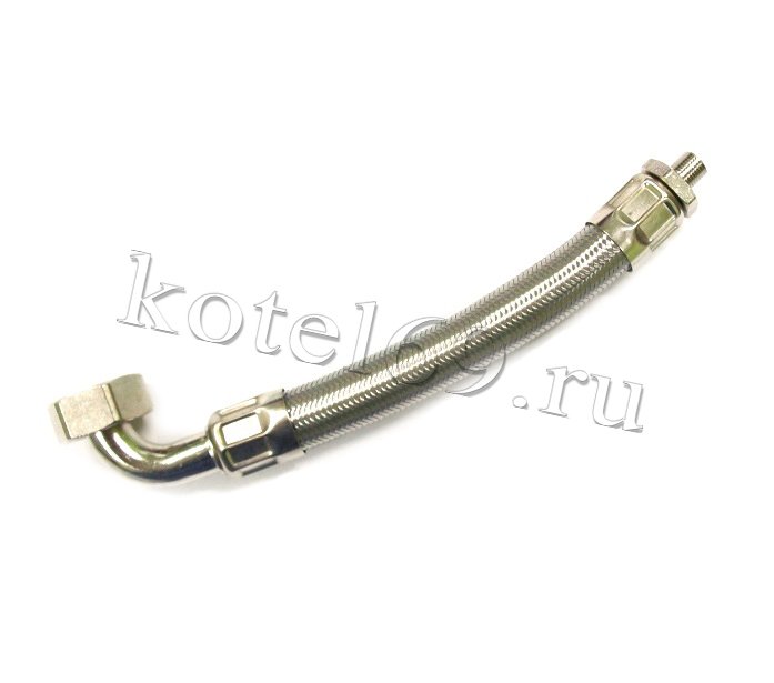 Шланг в металлооплетке 1"П с угол. 1/4"М, L=265 мм, нерж. М027